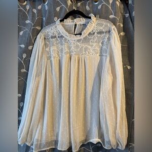 Elegant White Lace Blouse